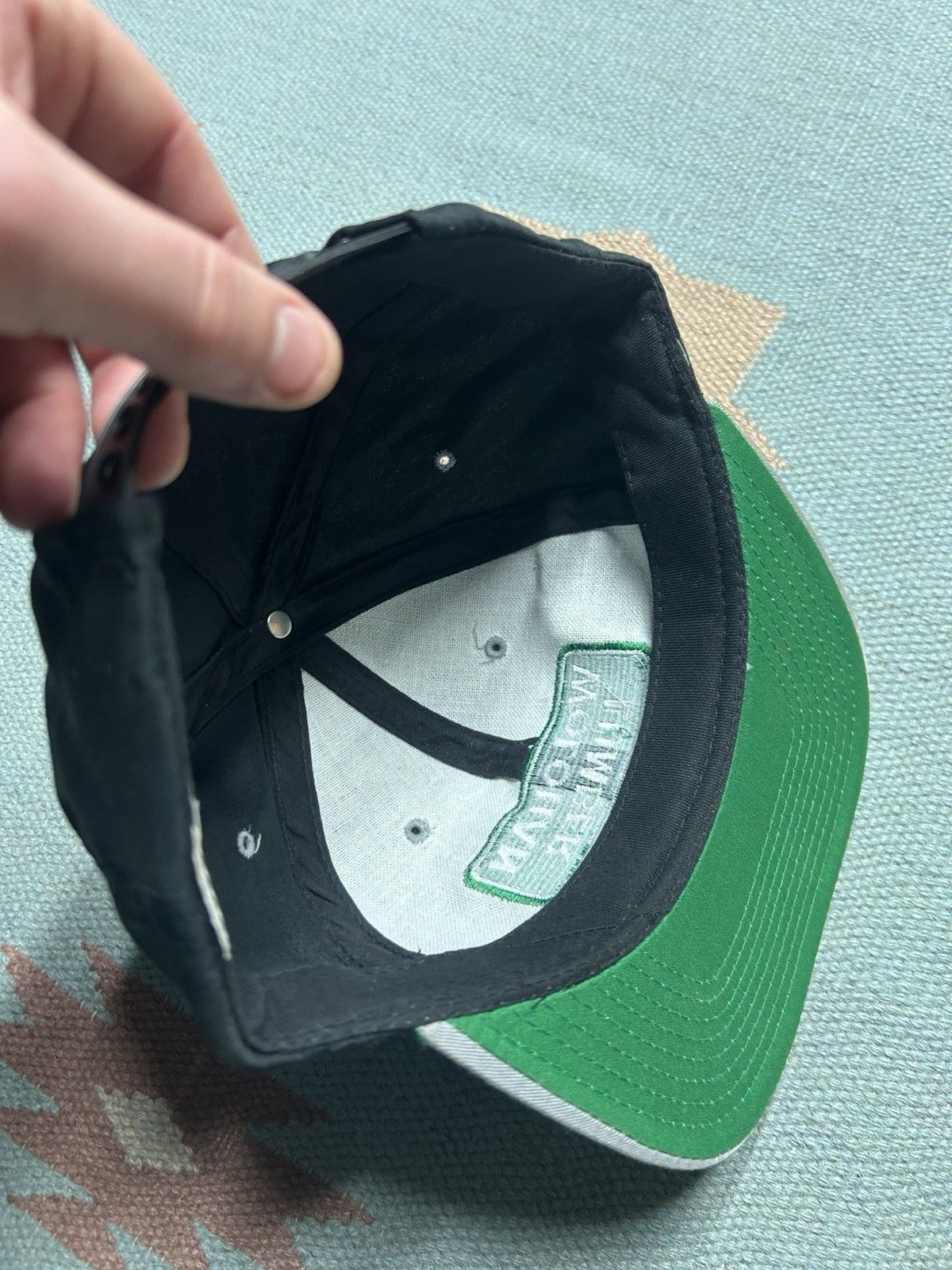Vintage Vtg SnapBack hat Wolohan Lumber black embroidered Michigan Size ONE SIZE - 6 Thumbnail