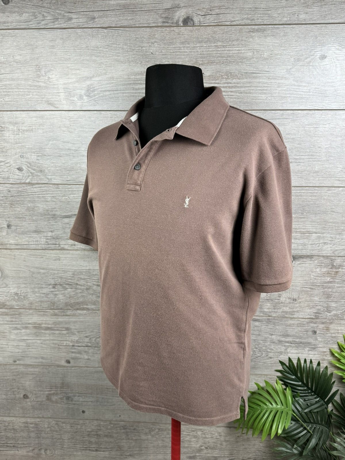 Polo shirt Yves Saint Laurent Brown size XXL YSL Vintage tee