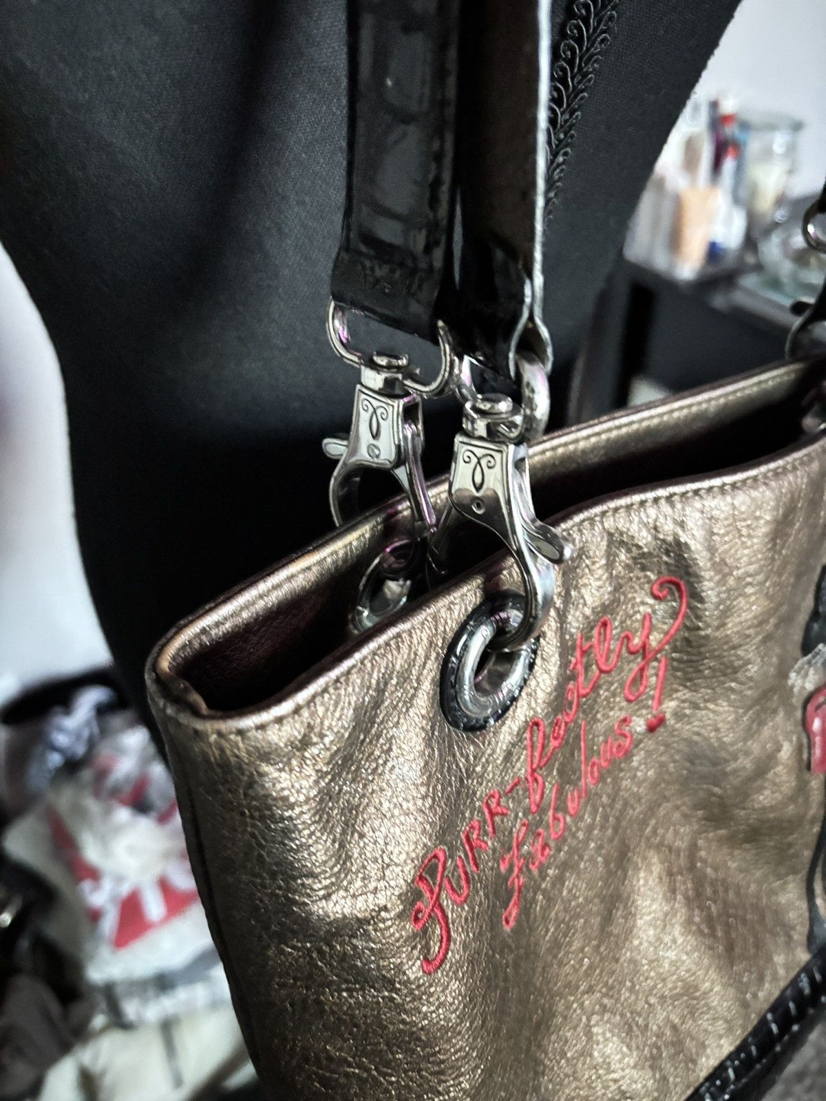 Brighton Brighton Cat Embroidered Tote Shoulder Bag Size ONE SIZE - 4 Thumbnail