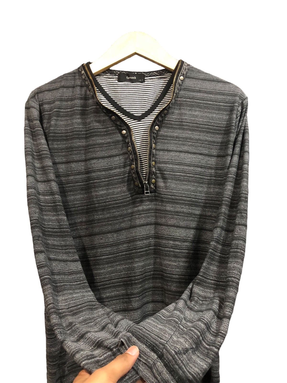 Hysteric Glamour GOTHIC STUDDED ZIPPER DOUBLE LAYER LONGSLEEVE Size US L / EU 52-54 / 3 - 2 Thumbnail