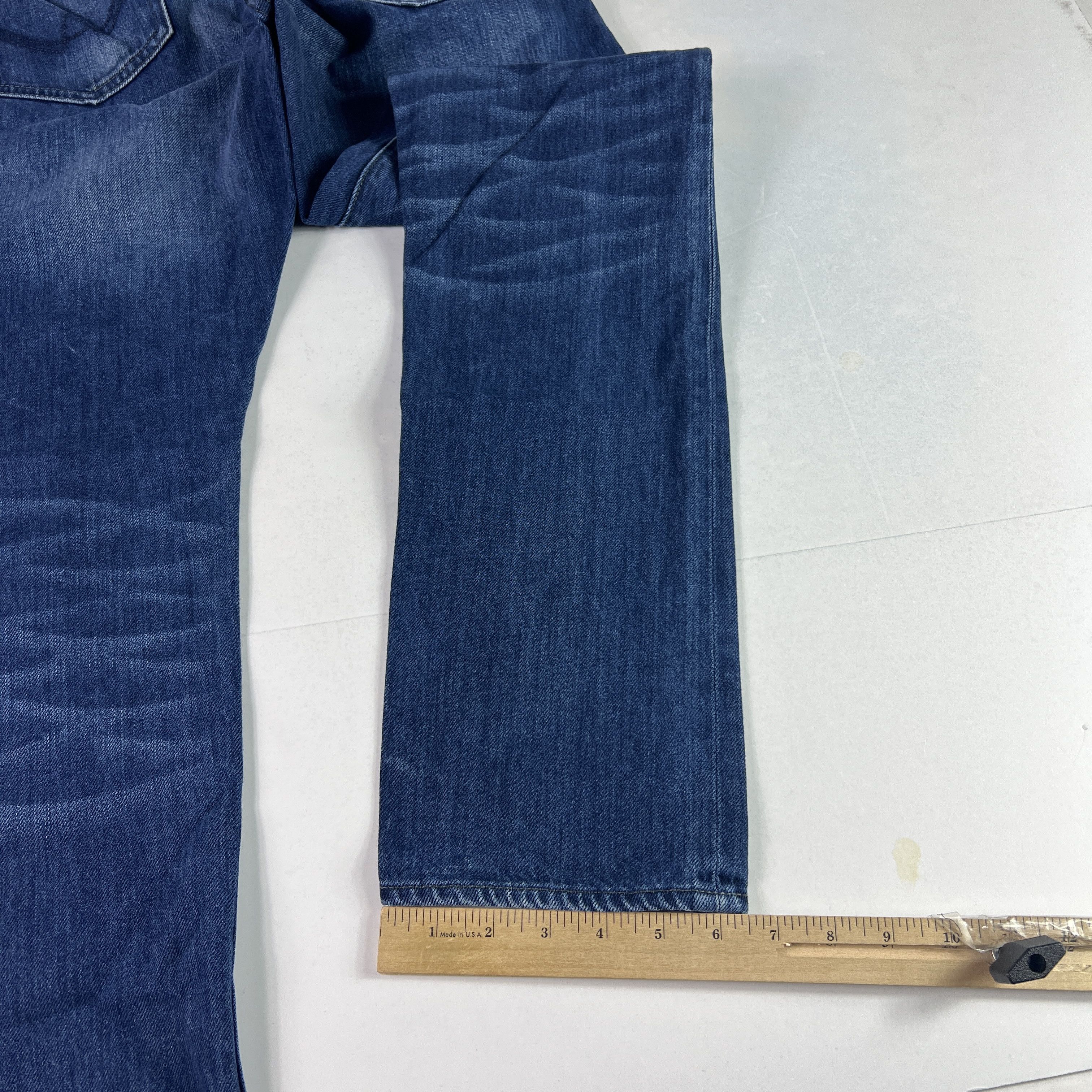 Superdry Super Dry Jean Loose Taper Biker Dark Blue Cotton Denim Size US 31 - 19 Thumbnail