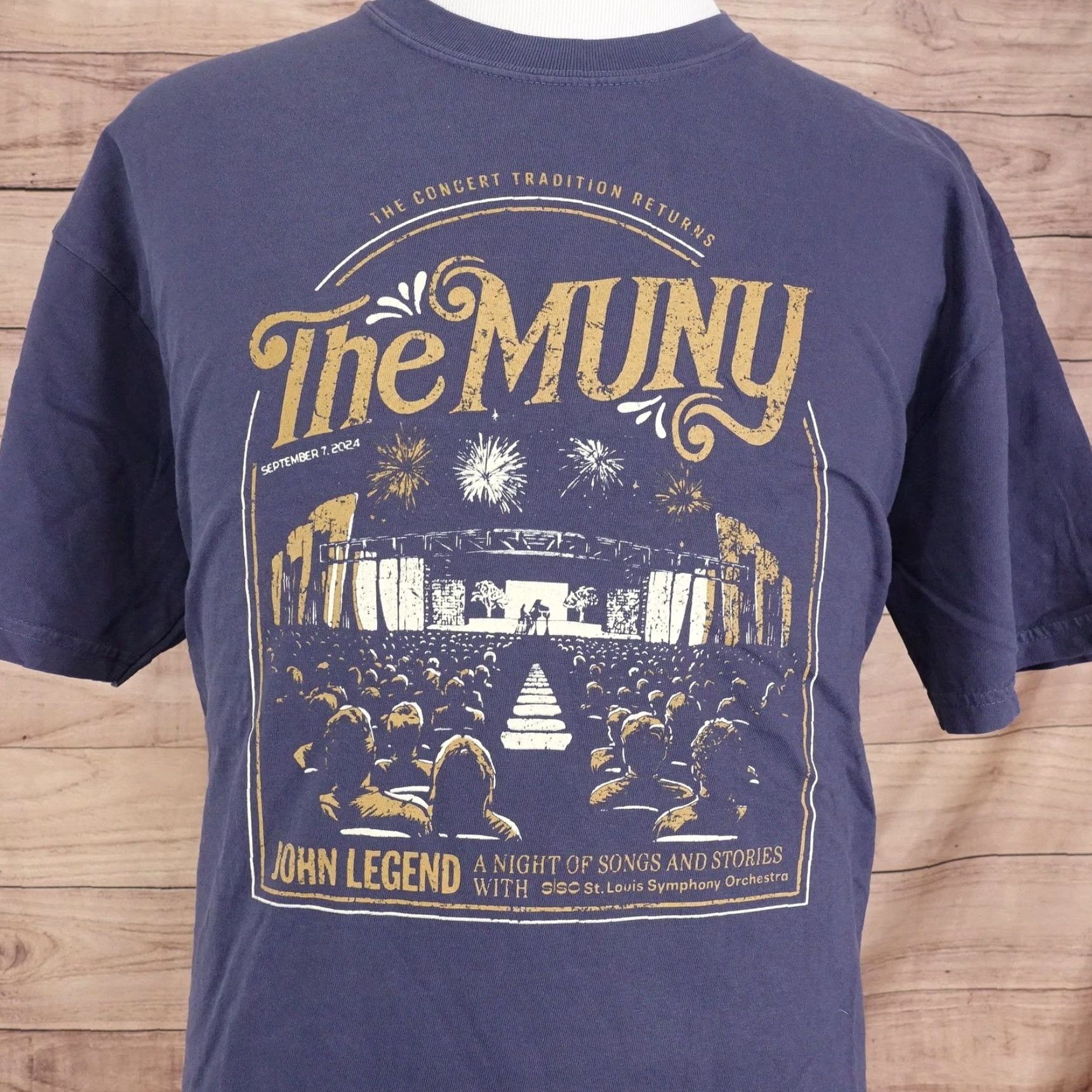 Comfort Colors The Muny John Legend Shirt Mens XL Blue Concert Graphic Tee 2024 St Louis New! Size US XL / EU 56 / 4 - 2 Thumbnail