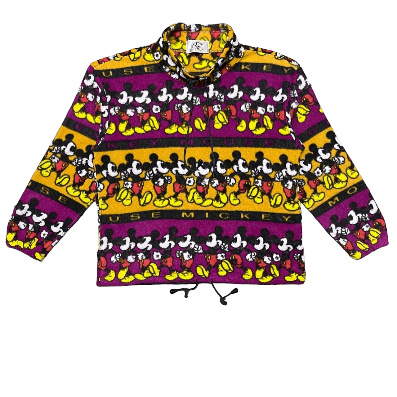 image of Cartoon Network x Disney Vintage Disney Mickey Mouse Fleece All Over Print, Men's (Size Medium)