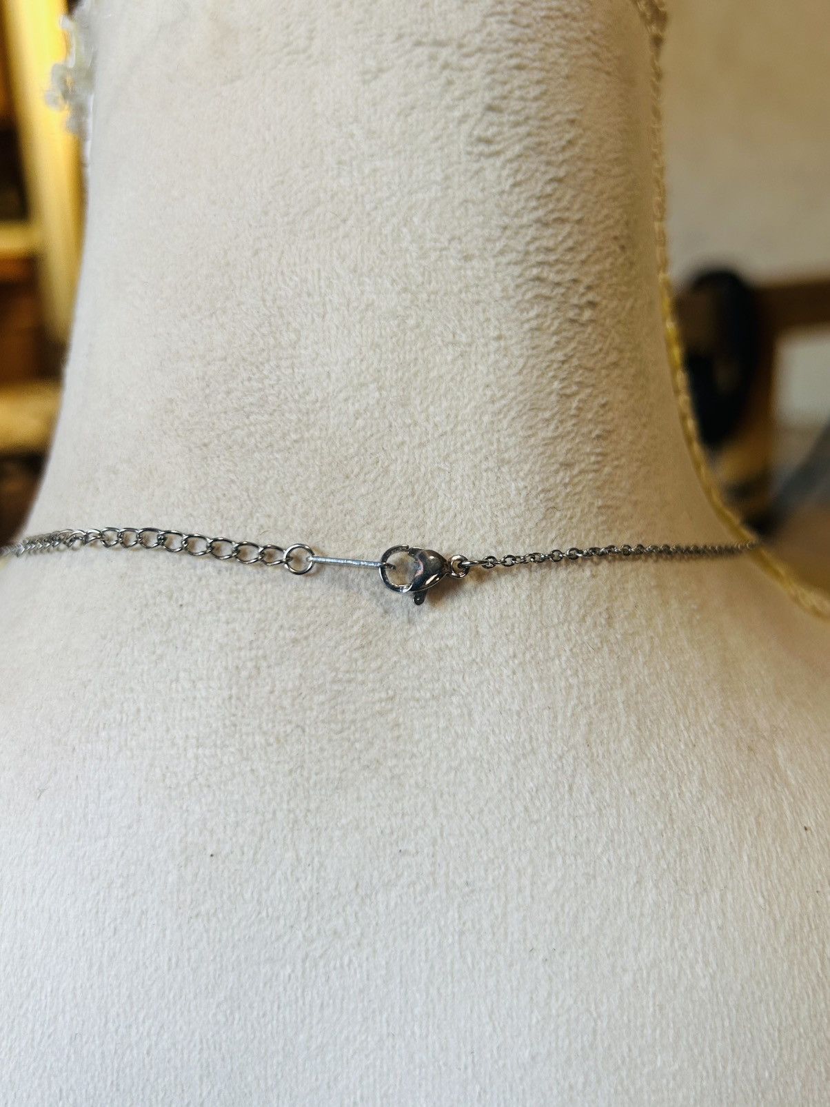 Handmade Handcrafted vintage threader heart pendant on chain necklace Size ONE SIZE - 3 Thumbnail
