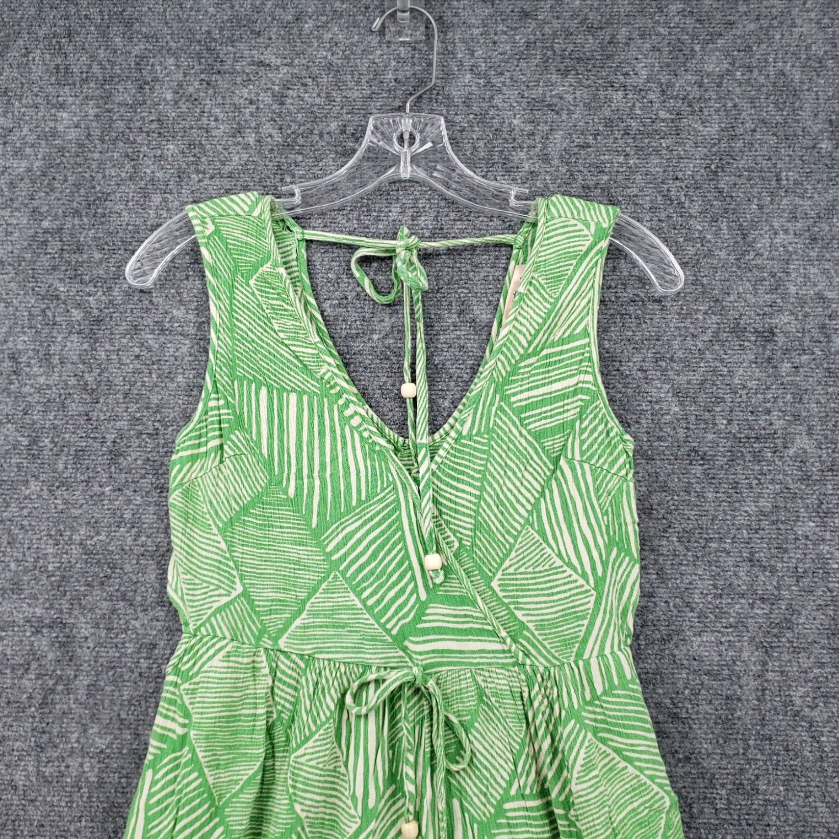 Vintage Band The Free Jumpsuit Women M Green Sleeveless V-Neck Wide-Leg One-Piece Casual Size 32" / US 10 / IT 46 - 3 Thumbnail