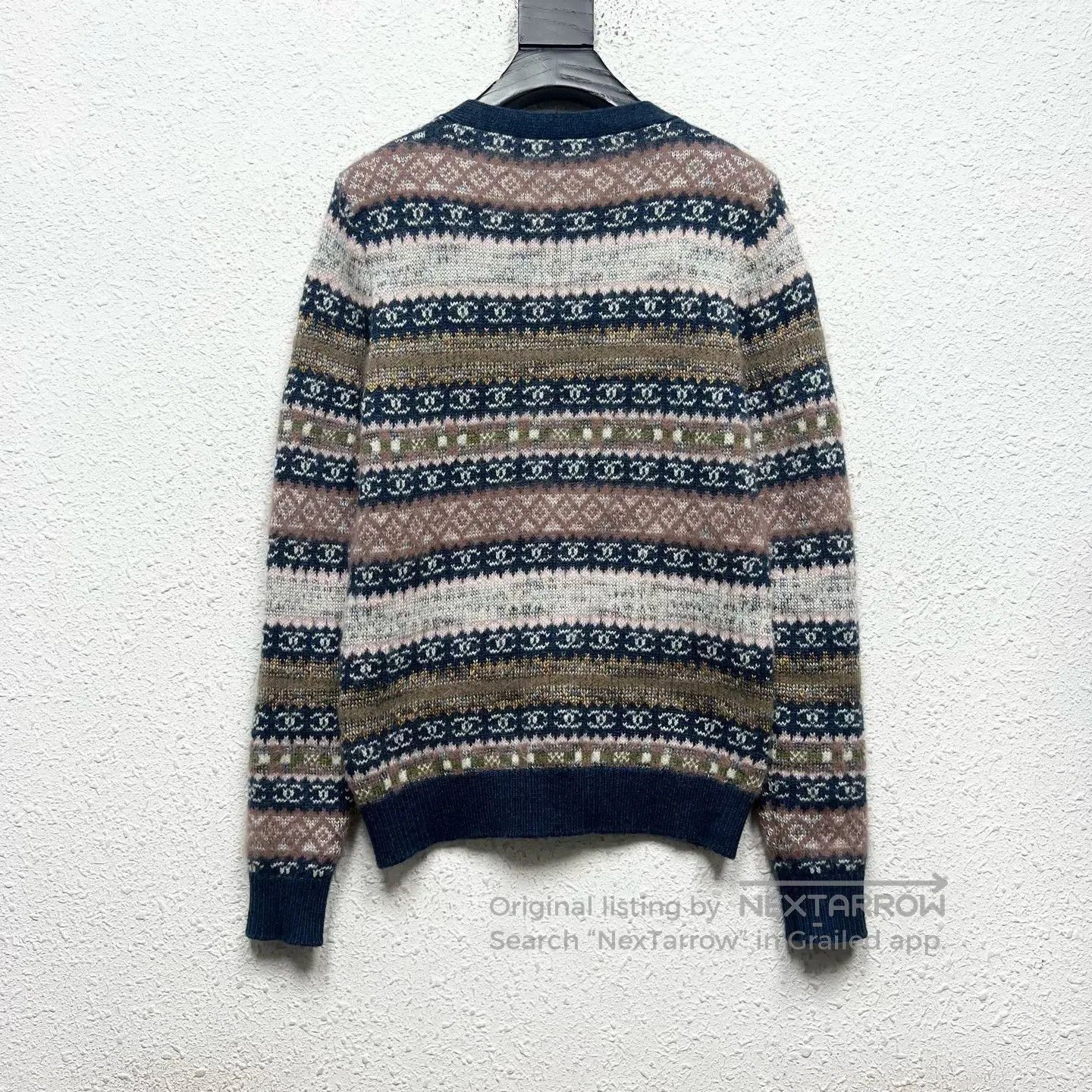 Chanel Chanel size36 Roman-style full-print striped logo cashmere Size S / US 4 / IT 40 - 2 Thumbnail
