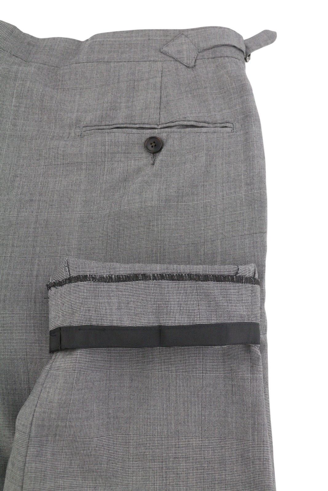 Suitsupply LA SPALLA SA UK42L Grey Wool Plaid Zip Fly Trousers 86728 Size 42L - 5 Thumbnail