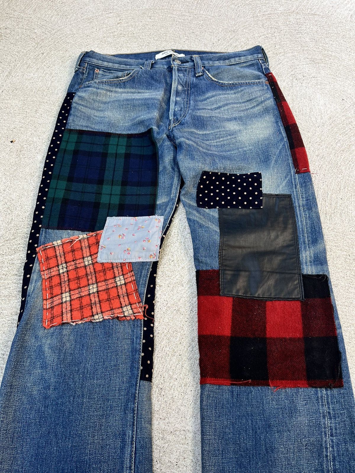 Comme des Garcons × Junya Watanabe AD FW 2013 Patchwork Denim Size US 34 / EU 50 - 3 Thumbnail