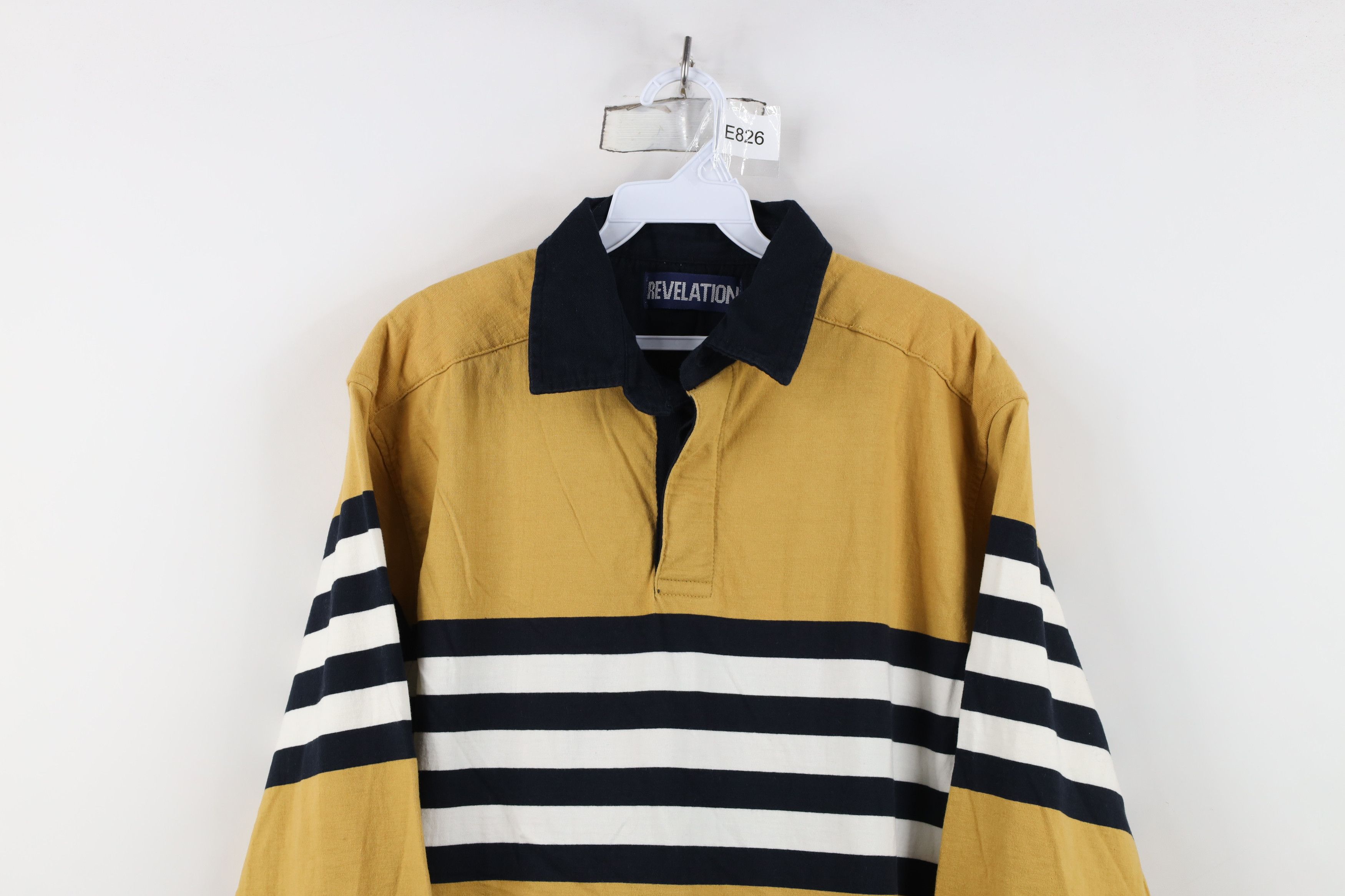 Vintage Vintage 90s Streetwear Striped Long Sleeve Rugby Polo Shirt Size US L / EU 52-54 / 3 - 2 Thumbnail