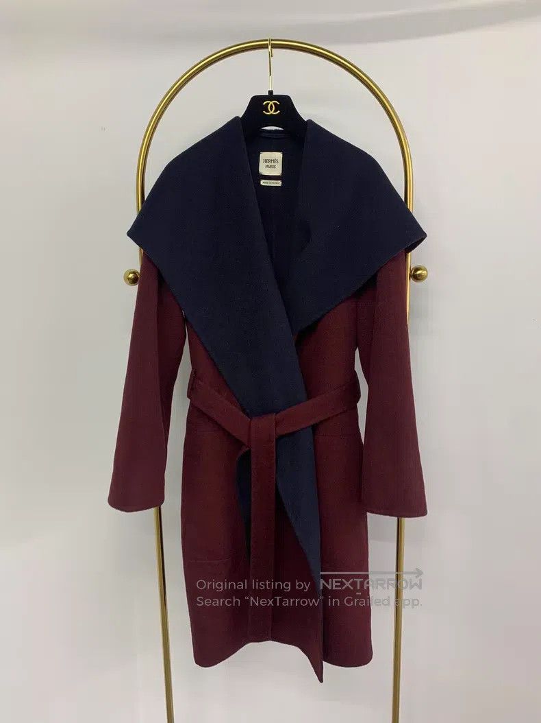 Hermes Hermes Color-Blocked Double-Sided Cashmere Coat Size XS / US 0-2 / IT 36-38 - 1 Thumbnail