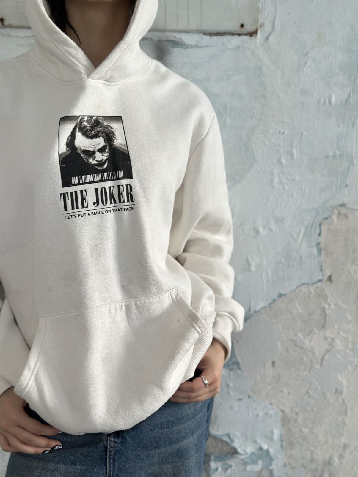 DC Comics VTG Joker Hoodie Big Logo Size L Trashed 00s USA Hype Staff Size US L / EU 52-54 / 3 - 4 Thumbnail