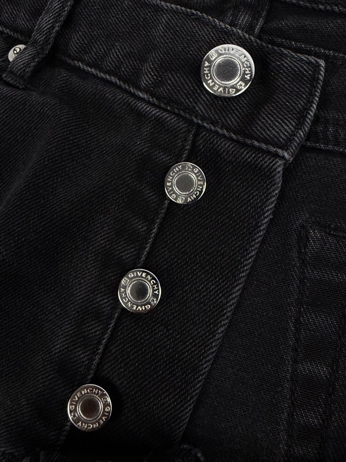 Givenchy Givenchy Zip Biker Black Jeans Washed Moto Archive Designer Size US 30 / EU 46 - 15 Thumbnail
