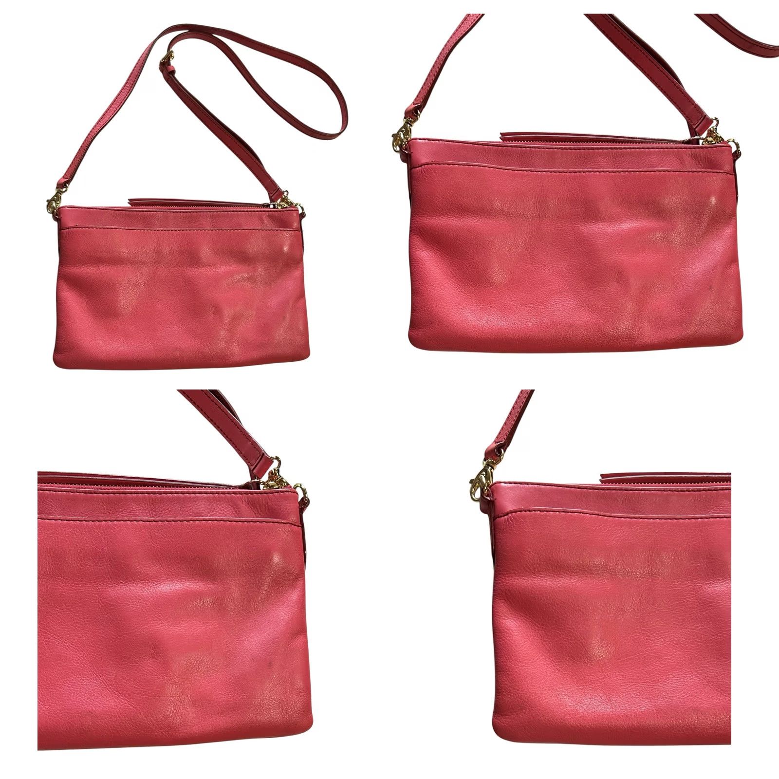 Fossil Fossil Sydney Crossbody Purse Pink Leather Shoulder Handbag Womens Top Zip Pebbled Leather Size S / US 4 / IT 40 - 10 Thumbnail