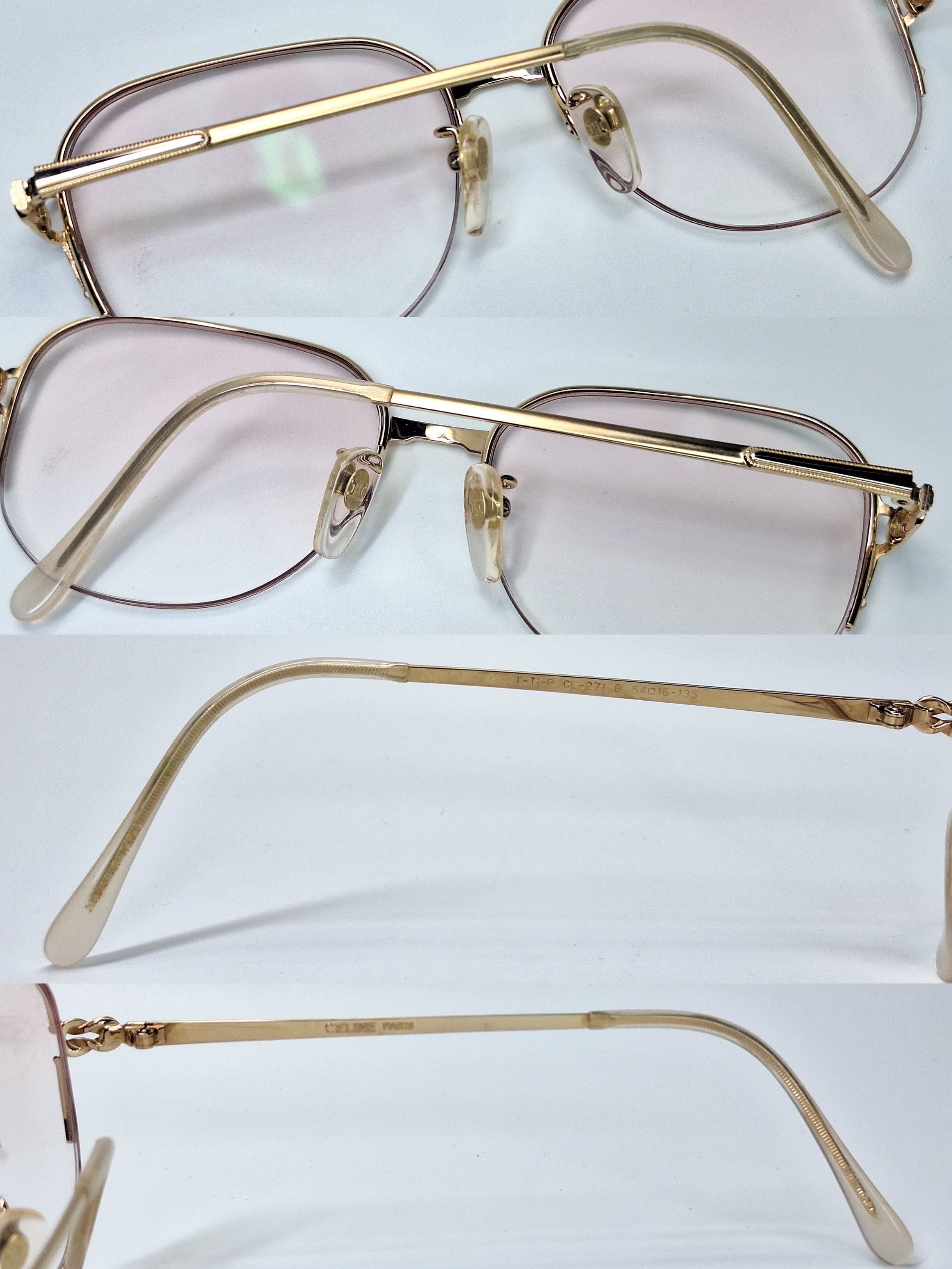 Celine CELINE CL-271 B P-Titanium Half-Rimless Eyeglasses Vintage Size ONE SIZE - 5 Thumbnail