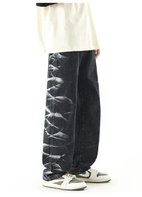Jean × Vintage Korean Style Straight Casual Jeans Size US 32 / EU 48 - 2 Thumbnail