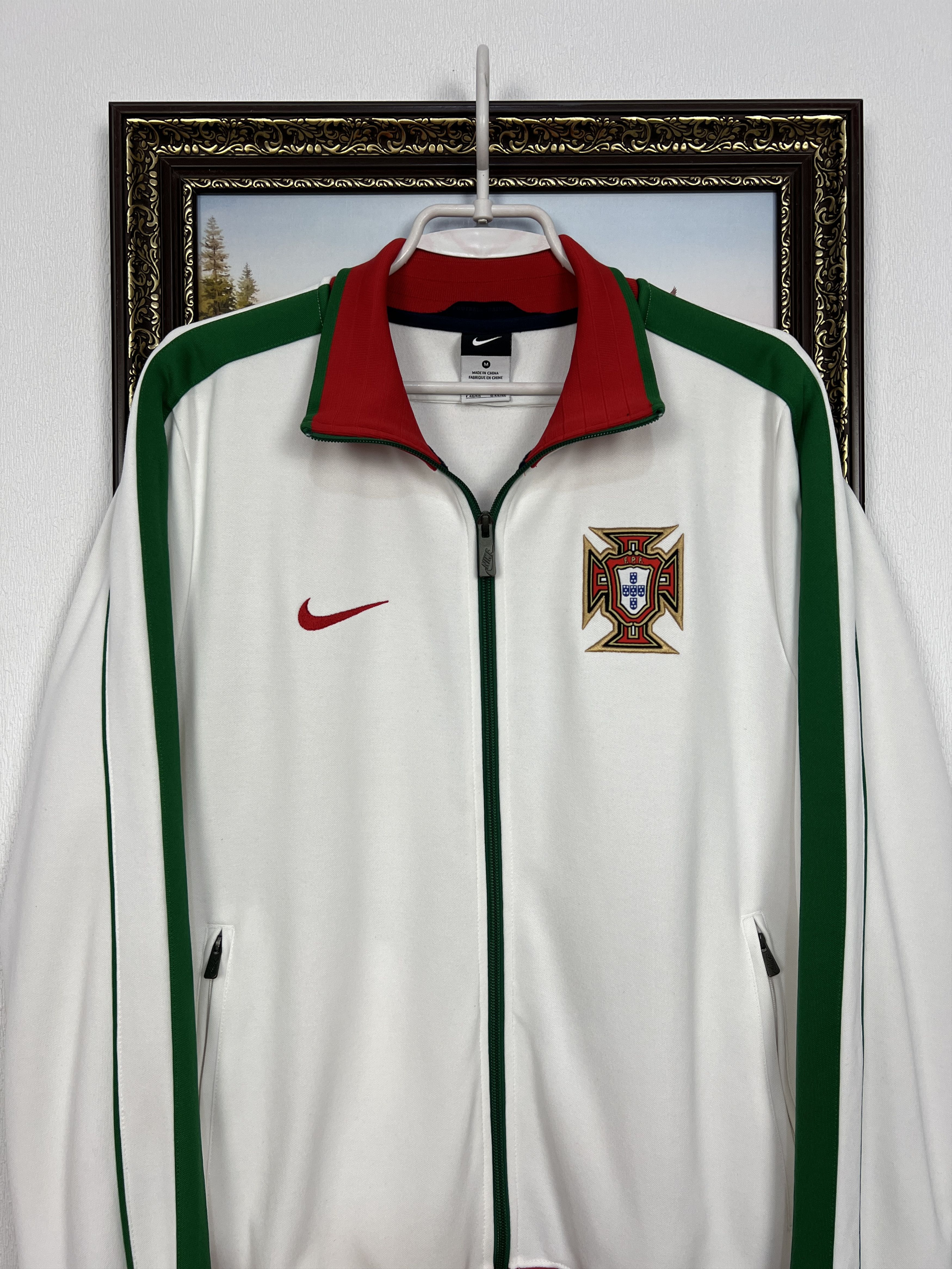 Nike Vintage Nike Portugal Football White Jacket Soccer Mens Size US M / EU 48-50 / 2 - 2 Thumbnail