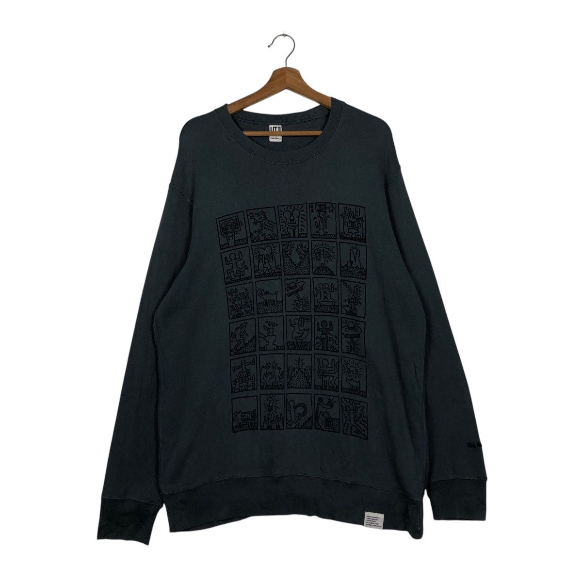 Japanese Brand 📌Vintage Sweatshirt Ut Keith Haring Big Logo Size US XXL / EU 58 / 5 - 2 Thumbnail