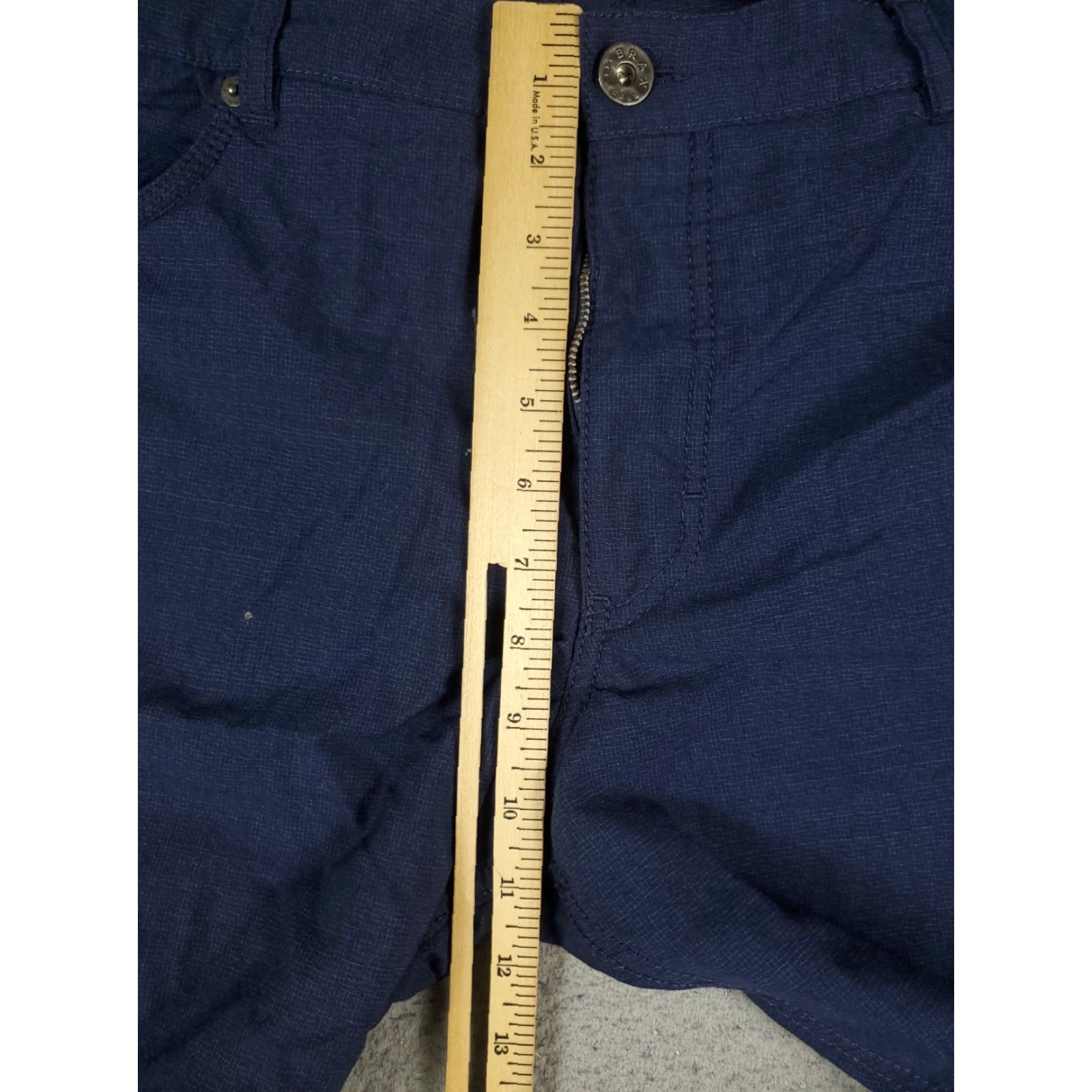 BRAX BRAX Dress Pants Mens 36x33 Blue Flat Front Trousers Chino Regular Fit Wool Size US 36 / EU 52 - 3 Thumbnail