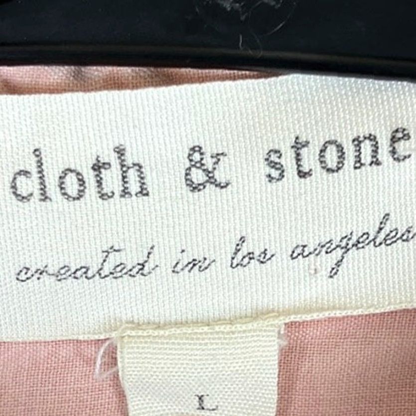 Anthropologie Cloth & Stone Anthropologie Womens Shirt Pink Tie Front Button Down Large Size L / US 10 / IT 46 - 6 Thumbnail