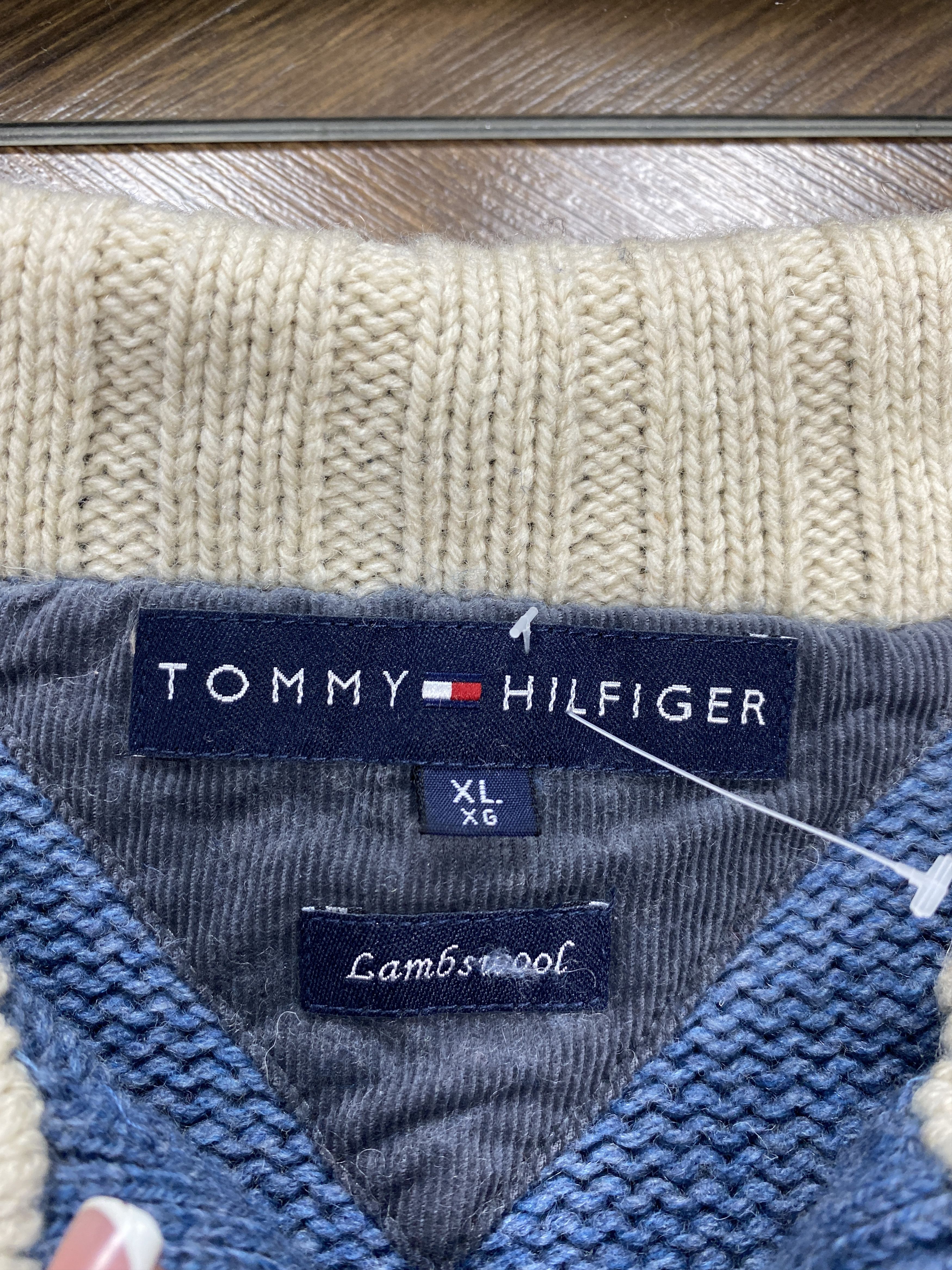 Tommy Hilfiger Tommy Hilfiger Vintage Mens 1\4 Zip Wool Knit Sweater Size US XL / EU 56 / 4 - 3 Thumbnail