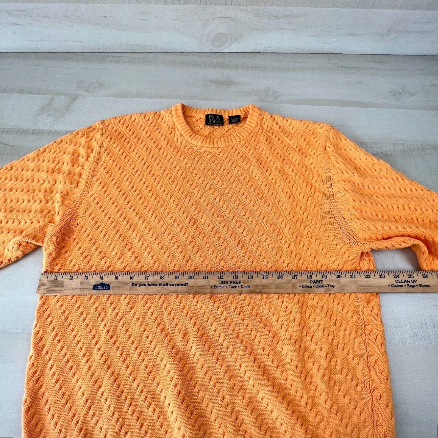 Jos. A. Bank Jos A Bank Mens Yellow Crewneck Sweater Large Cotton Casual Pullover Size US L / EU 52-54 / 3 - 6 Thumbnail