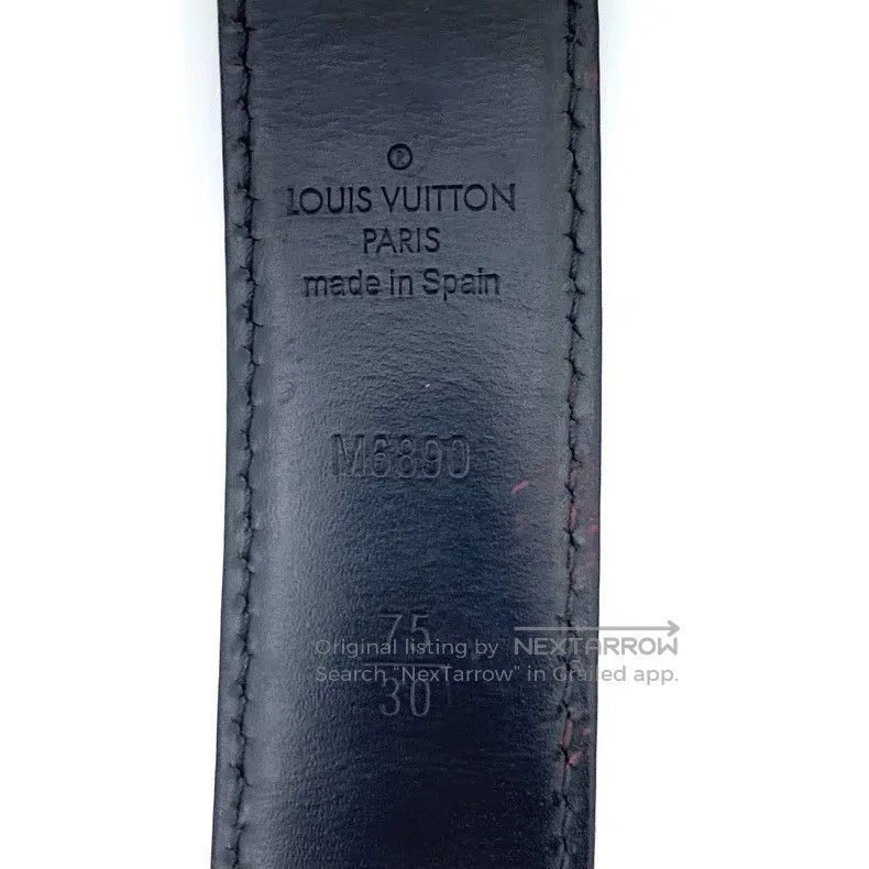Louis Vuitton Louis Vuitton Black logo presbyopic full print smooth buck Size ONE SIZE - 7 Thumbnail