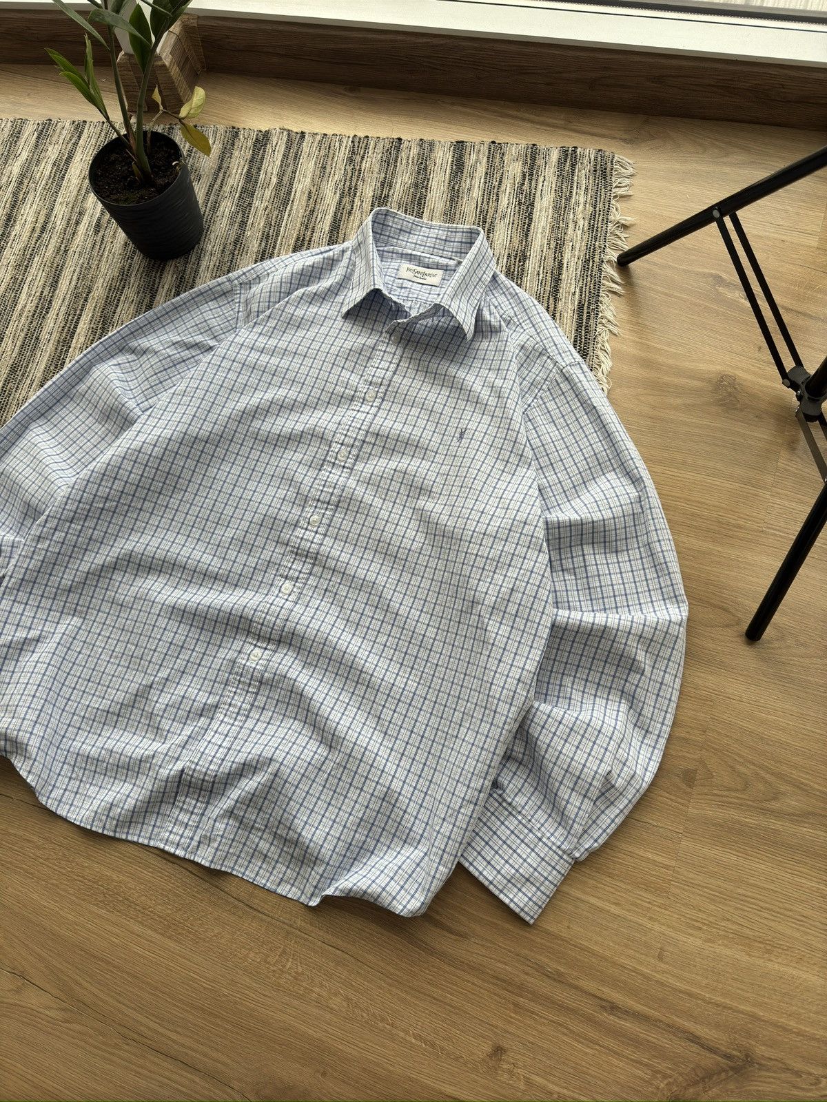 Other Yves Saint Laurent YSL vintage blue button up shirt Size US XL / EU 56 / 4 - 2 Thumbnail