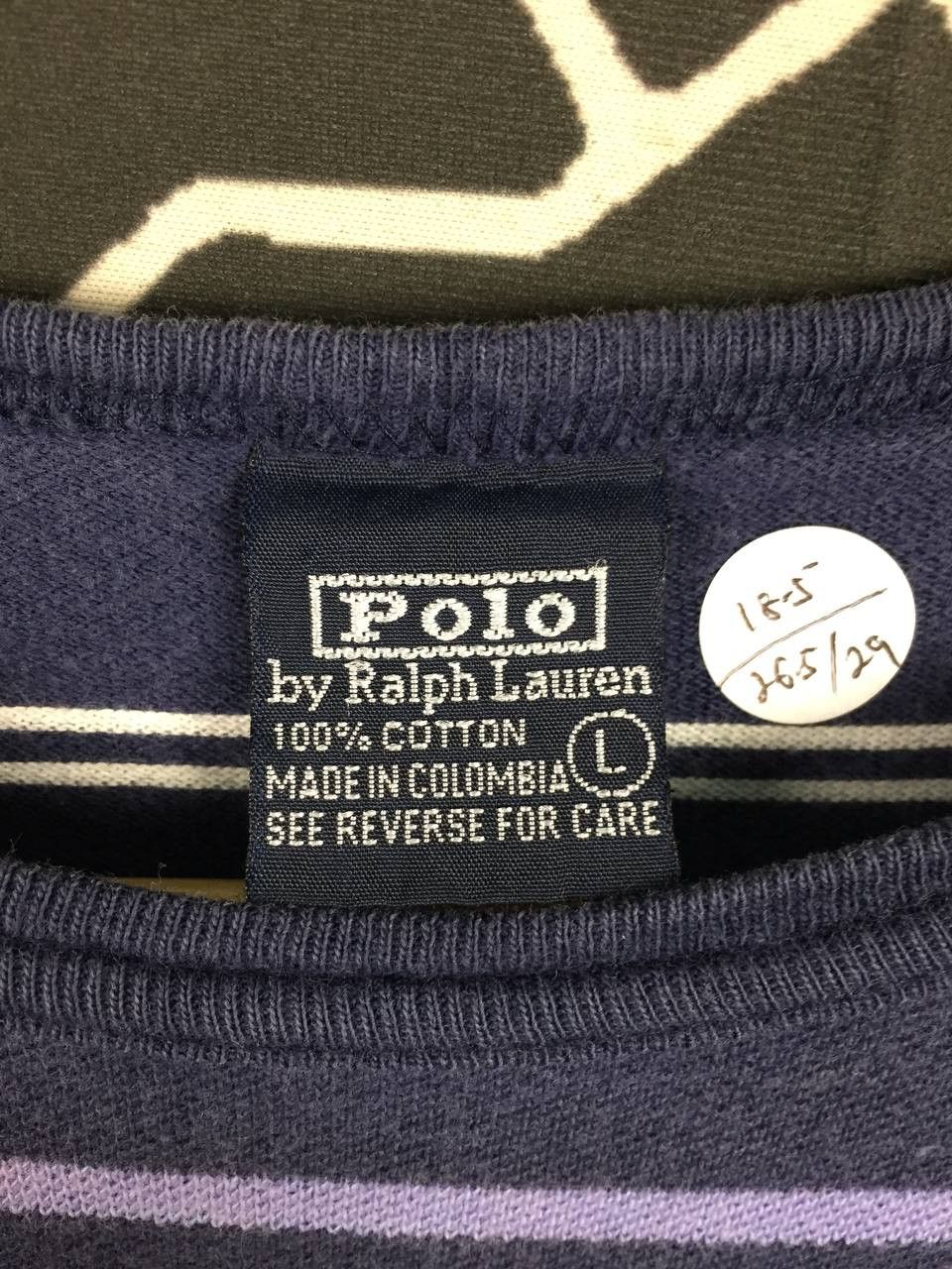 Polo Ralph Lauren Vtg 90s Polo Ralph Lauren Pony Logo Striped Crewneck Tee Size US S / EU 44-46 / 1 - 7 Thumbnail
