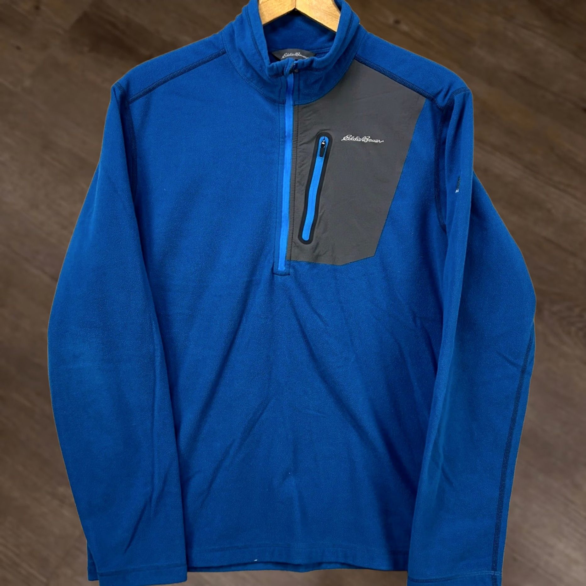 Eddie Bauer Eddie Bauer First Ascent Sweatshirt Fleece Men Large Blue Half Zip Logo Pullover - Mens - Pre-Owned Excellent Condition Size US L / EU 52-54 / 3 - 1 Thumbnail