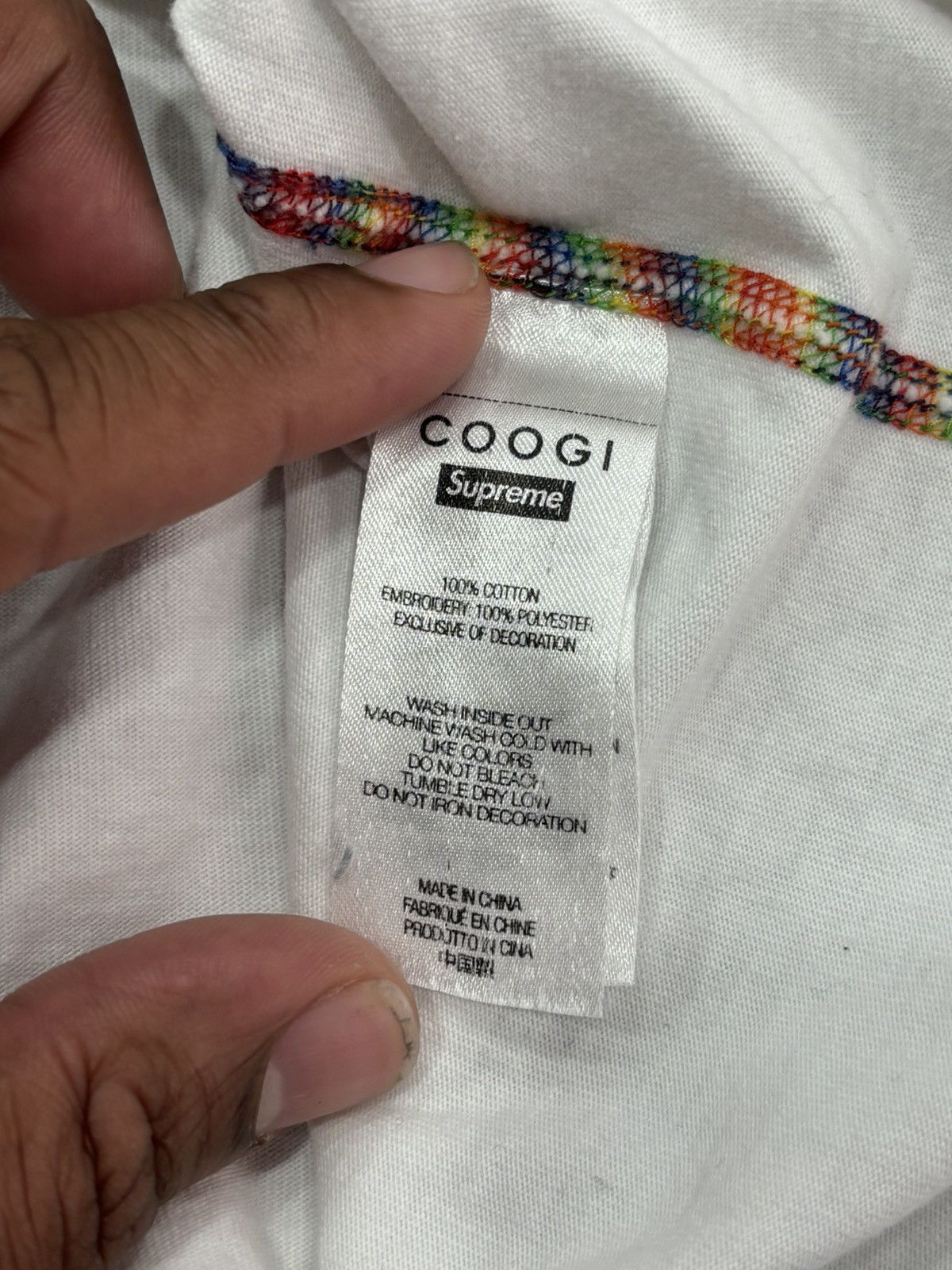 Supreme Supreme Coogi Raglan S/S Top White Size US XL / EU 56 / 4 - 5 Thumbnail