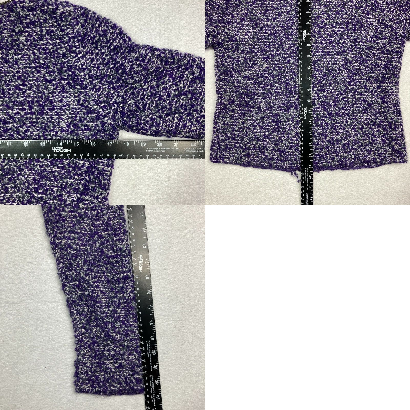 Vintage Chico’s Women's Purple Wool Alpaca Blend Knit Sweater Open-Knit Size 0 Hook Loop Closure Pullover Casual Knitwear Mens? Wait. Size XS / US 0-2 / IT 36-38 - 8 Thumbnail