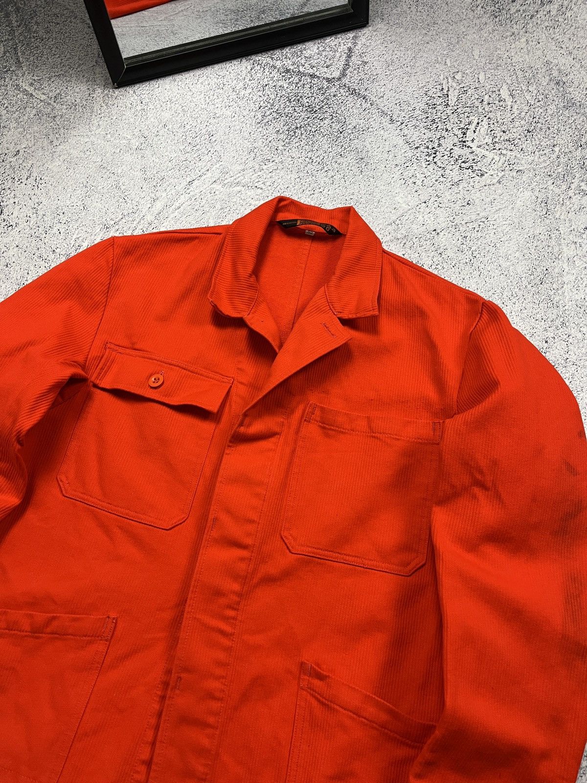 Le Laboureur Vintage 90’s Streule’s German Workwear Chore Jacket Orange Size US L / EU 52-54 / 3 - 5 Thumbnail