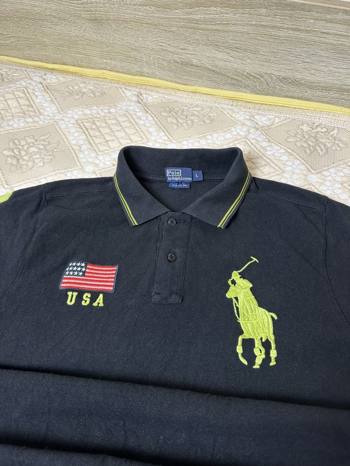 Polo Ralph Lauren 🔥 Vintage Polo Ralph Lauren Big Pony USA Flag Chief Keef Y2K Size US L / EU 52-54 / 3 - 3 Thumbnail