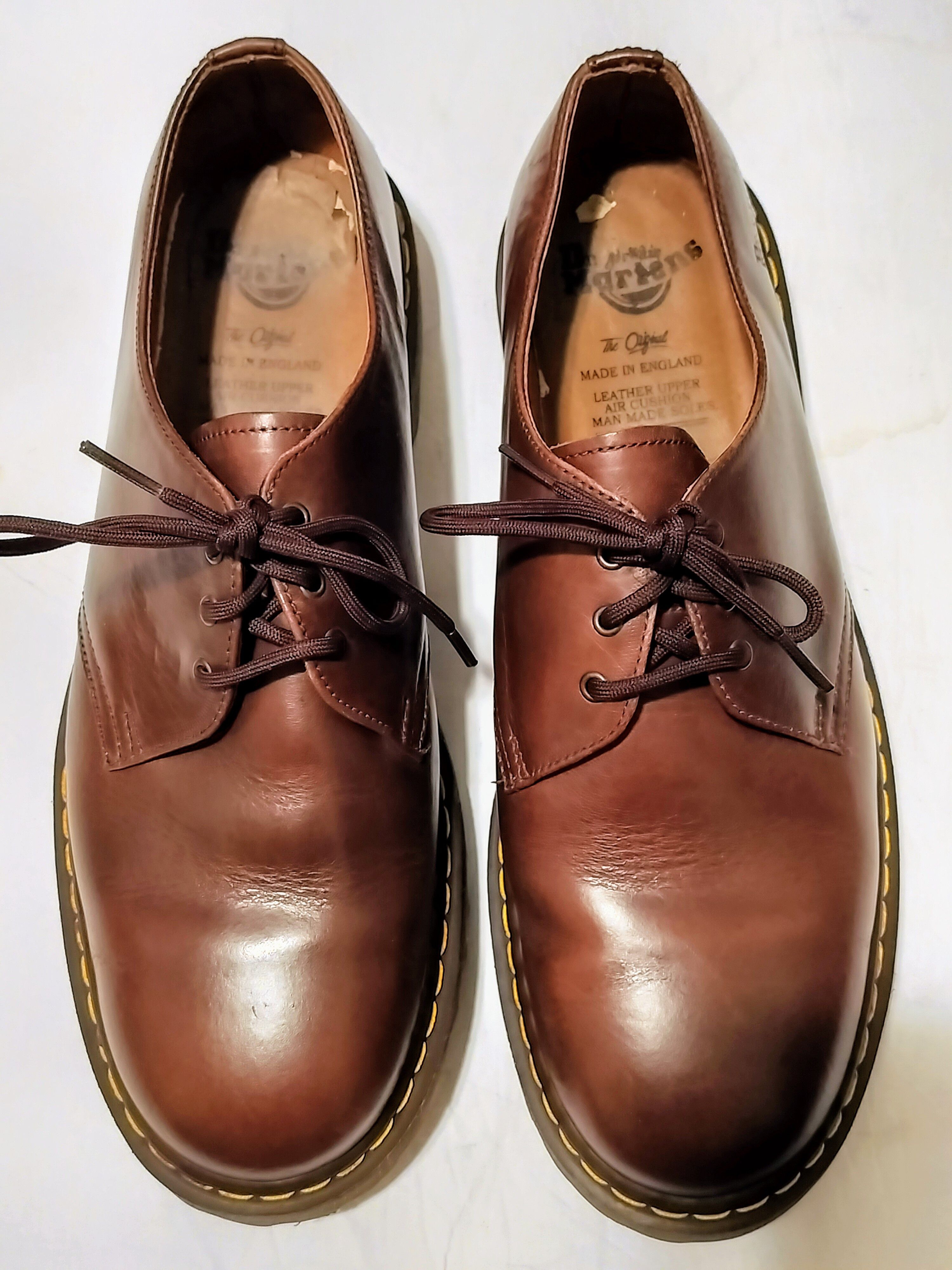 image of Dr Martens Vintage 1461 Made In England. Brown. Size 12 Shoes, Men's
