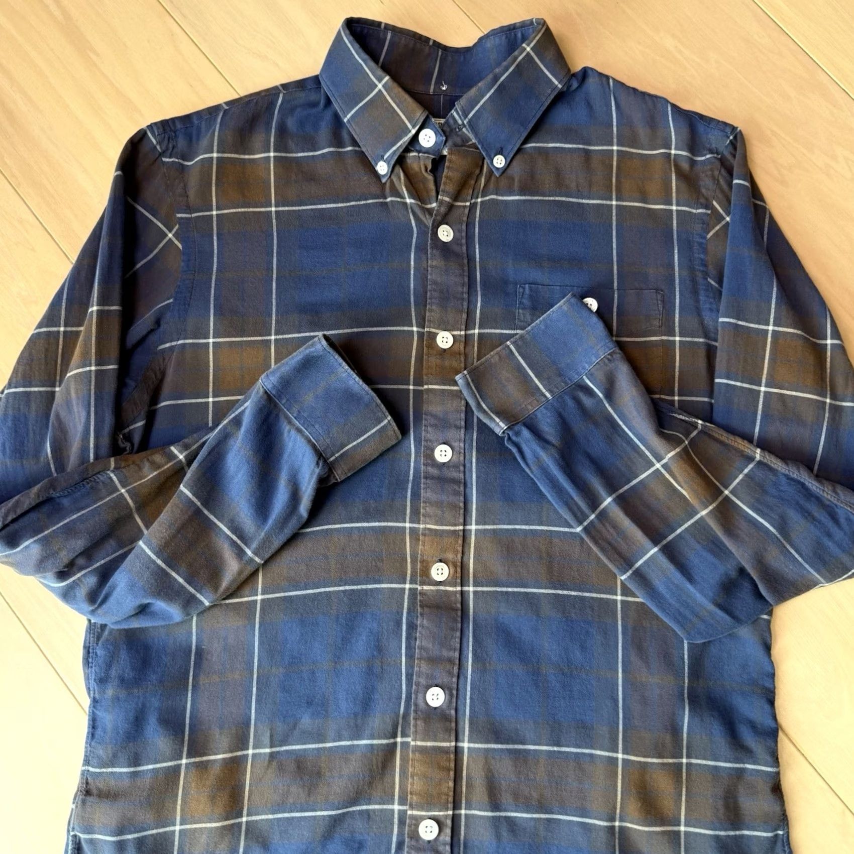 Todd Snyder Todd Snyder Shirt Small Blue Multicolor Plaid Long Sleeve Cotton Made In USA Size US S / EU 44-46 / 1 - 5 Thumbnail