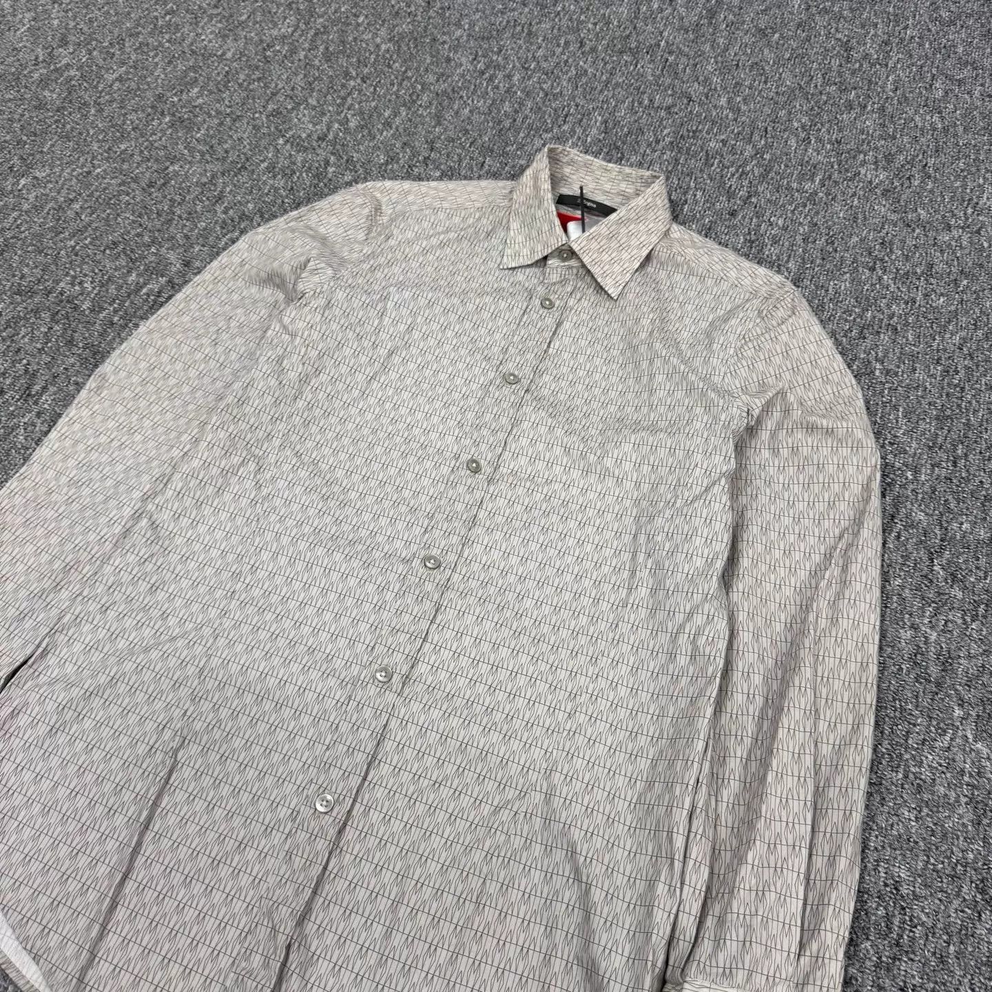 Ermenegildo Zegna Zegna Subtle All-Over Print LS Shirt M 99 New Size US M / EU 48-50 / 2 - 4 Thumbnail