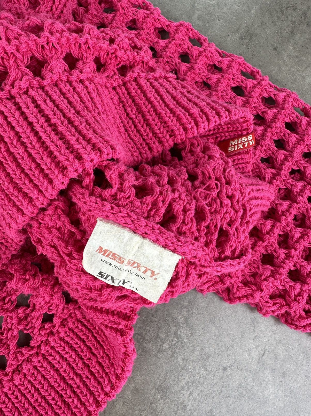 Miss Sixty Miss Sixty Mesh Knit Sweater Size L / US 10 / IT 46 - 7 Thumbnail