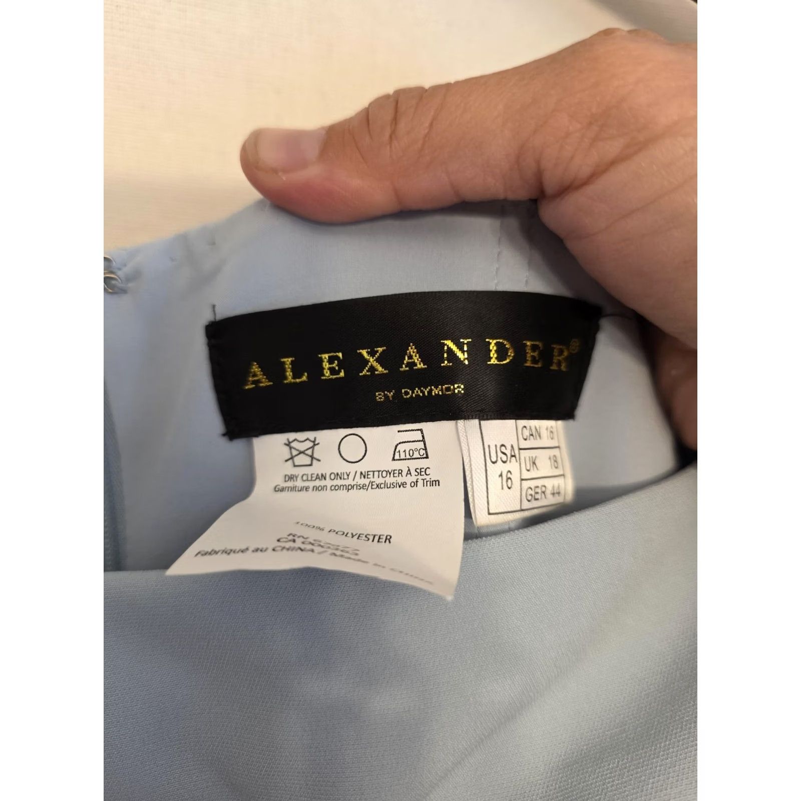 Vintage Alexander by Daymor Dress Womens 16 Blue Off Shoulder Rhinestone Mermaid Gown Mermaid Gown Dress Womens 16 Blue Off Shoulder Rhinestone Mermaid Gown Size XXL / US 16-18 / IT 52-54 - 5 Thumbnail