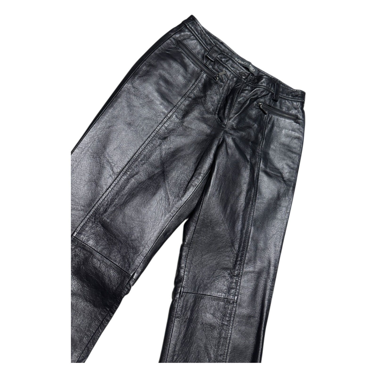 Leather × Vintage VINTAGE GENUINE LEATHER BGN Motorcycle Biker Pants Small Size 26" / US 2 / IT 38 - 9 Thumbnail