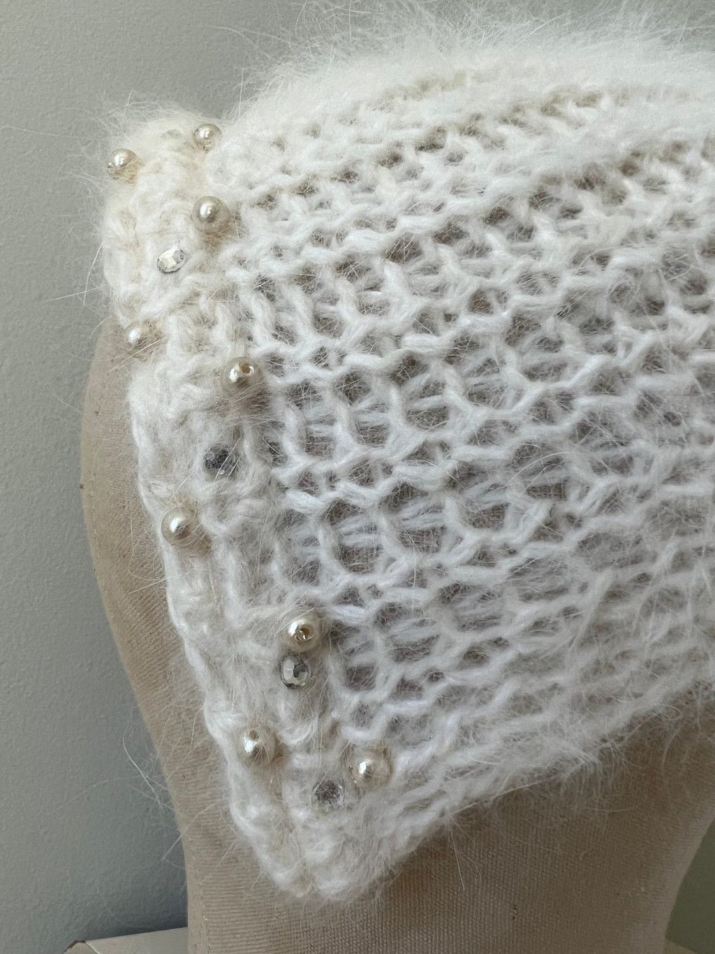 Vintage Handmade Infant Cashmere Crochet Beanie Cap Hat Newborn mint Size ONE SIZE - 7 Thumbnail