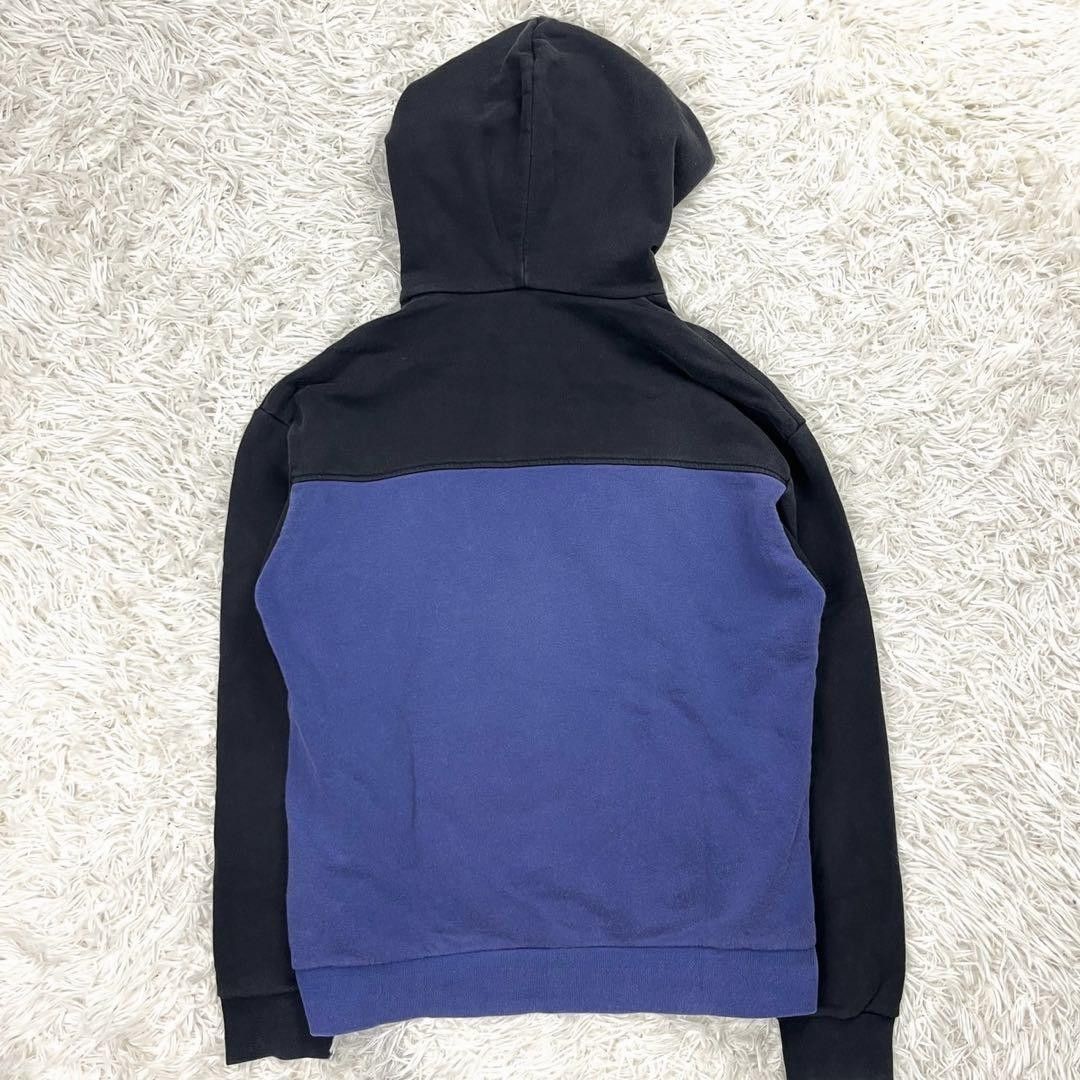Rare Givenchy Logo Pullover Hoodie - Bicolor Black/Blue