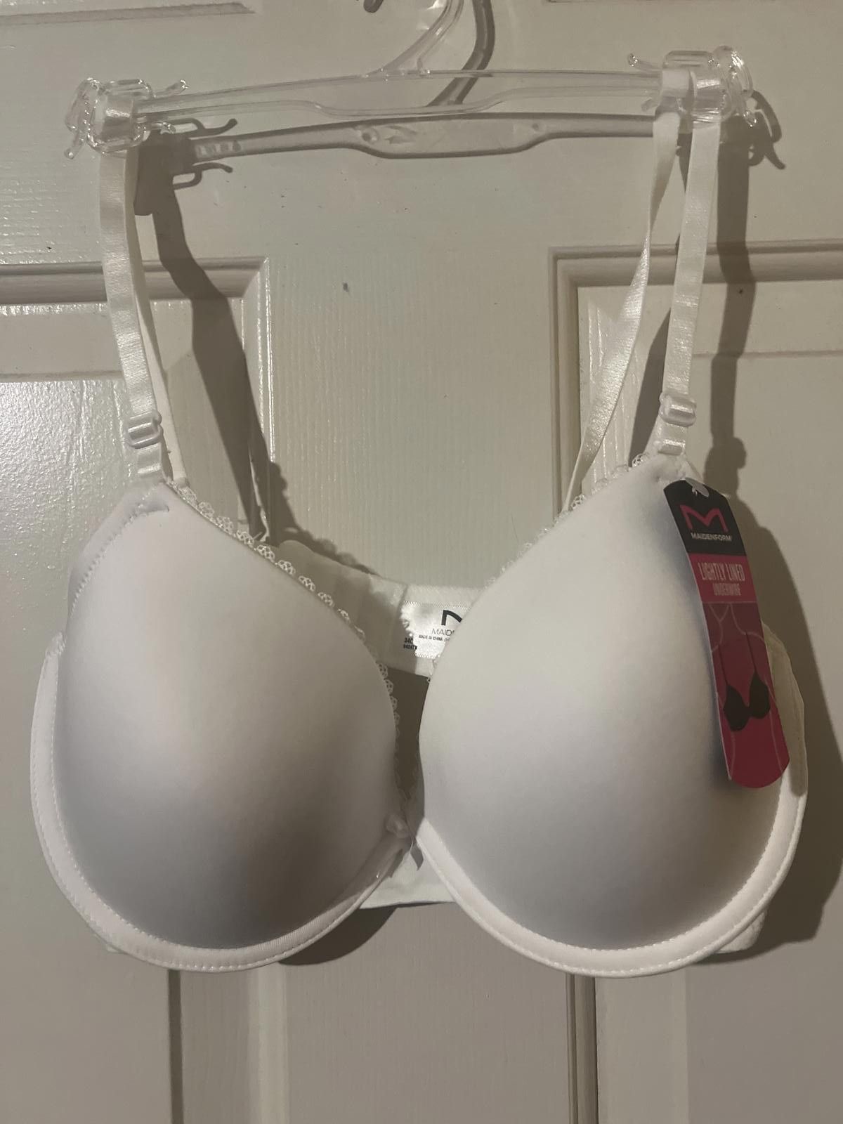 Other Maidenform Lightly Lined Underwire Bra 34D White Size ONE SIZE - 1 Thumbnail