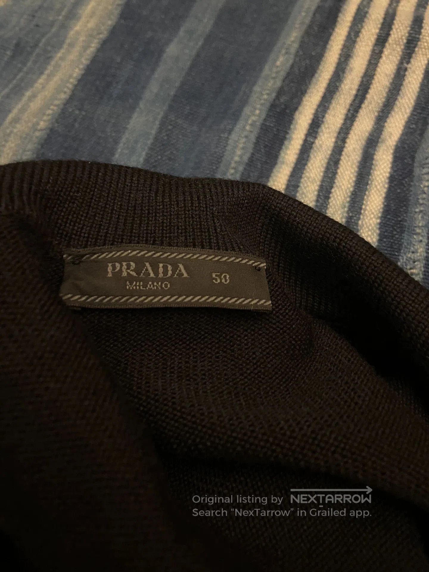 Prada prada nylon wool cardigan black size 50. Size US L / EU 52-54 / 3 - 6 Thumbnail