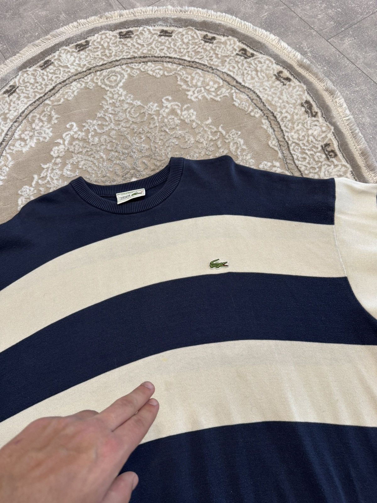 Lacoste Vintage Lacoste Striped Sweatshirt 90’s Size US XL / EU 56 / 4 - 5 Thumbnail