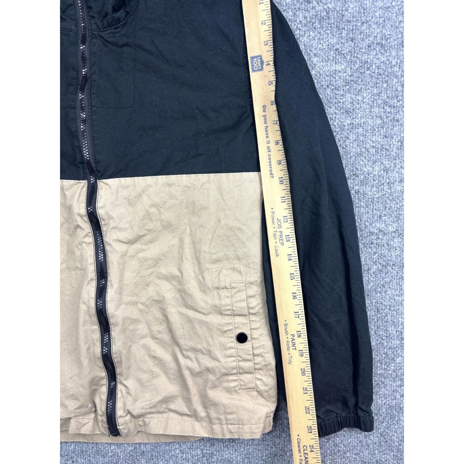 Nomad NOMAD Hooded Jacket Mens Large Black Tan Cotton Windbreaker Zip Pockets Casual Size US L / EU 52-54 / 3 - 4 Thumbnail