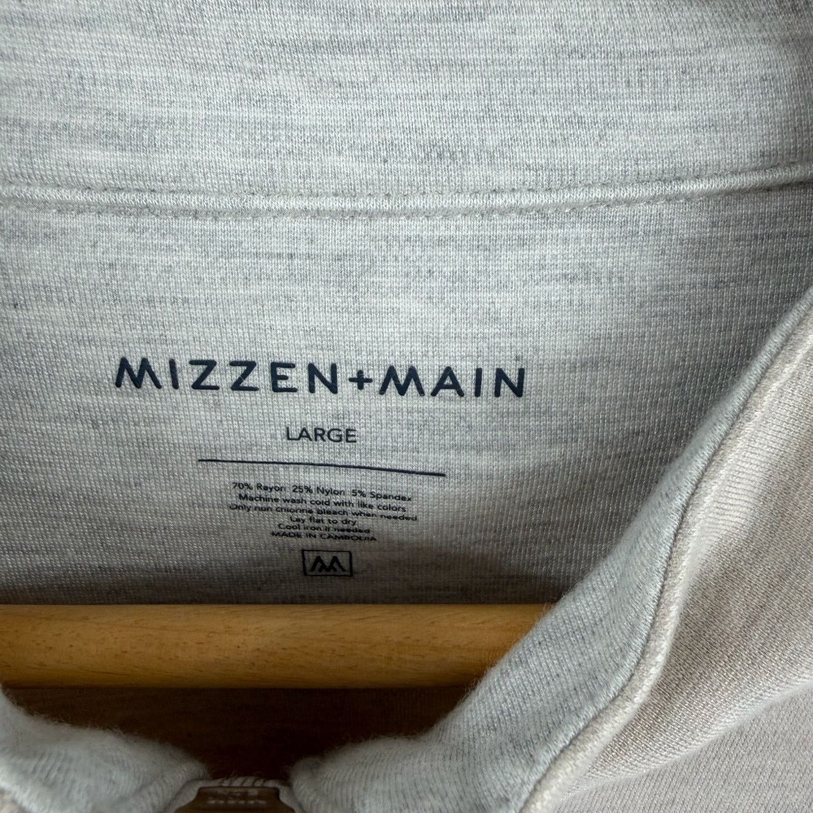 Mizzen+Main Mizzen + Main men’s quarter zip pullover oatmeal heather L Size US L / EU 52-54 / 3 - 2 Thumbnail