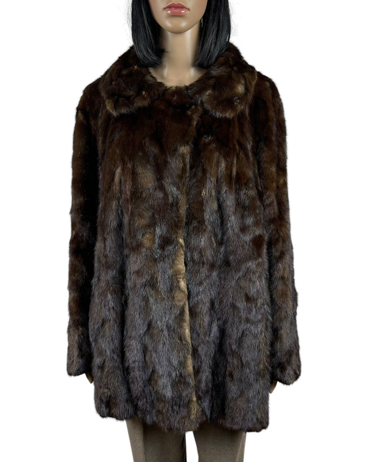 Handmade Real Genuine Mink Fur Coat Jacket Size Large Size L / US 10 / IT 46 - 9 Thumbnail