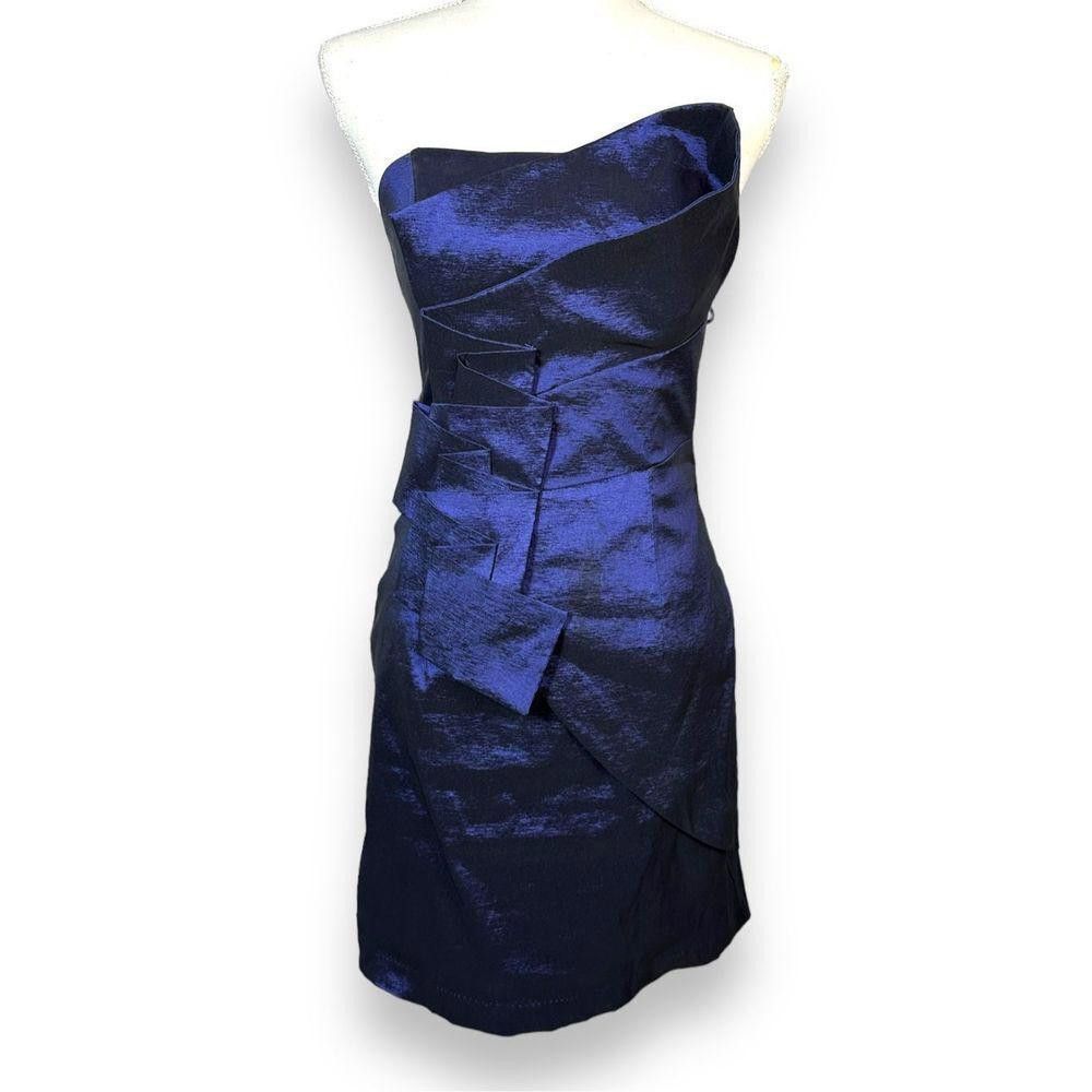 Designer Jessica McClintock Strapless Mini Dress Size S / US 4 / IT 40 - 2 Thumbnail