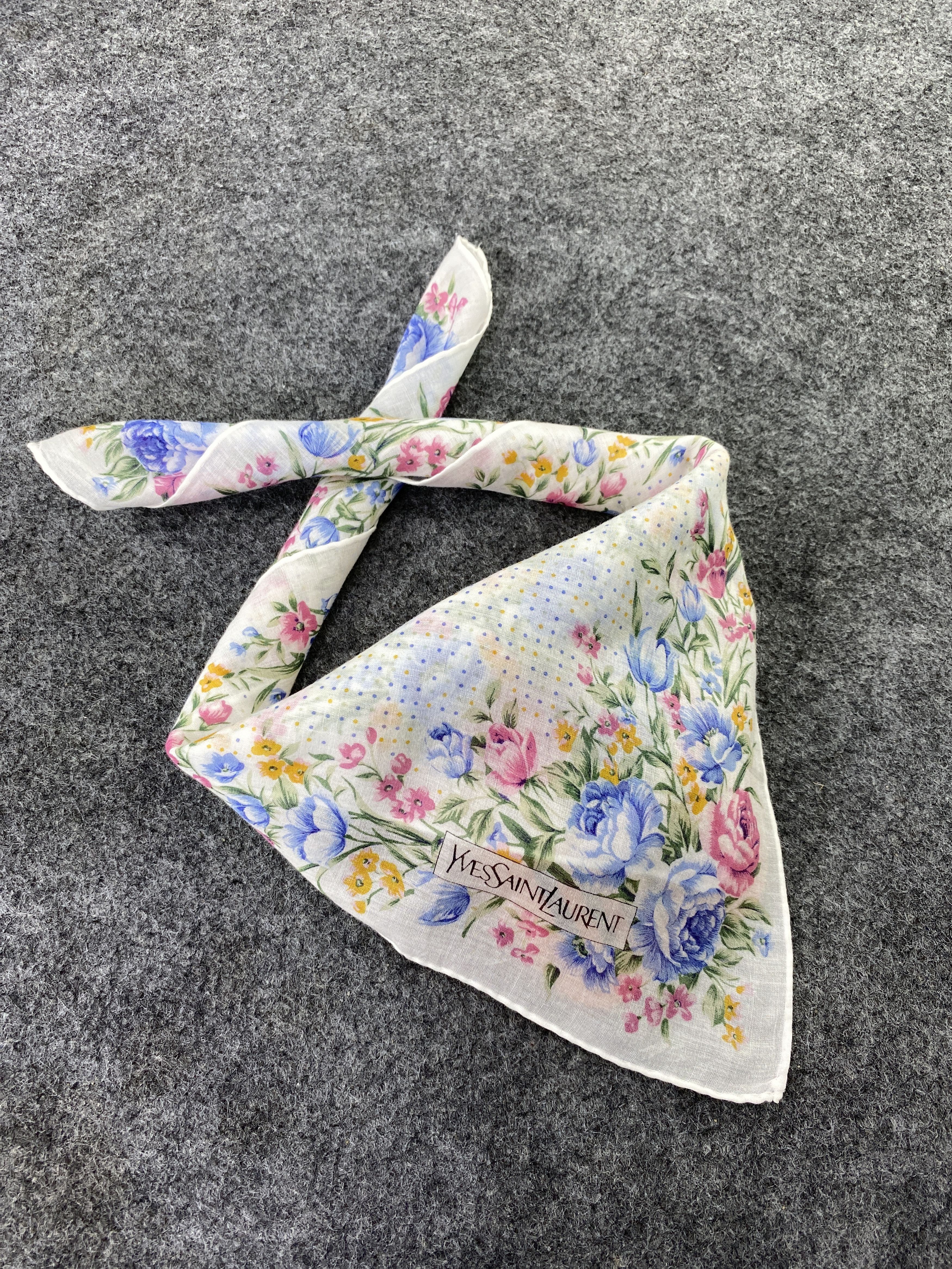 Vintage × Yves Saint Laurent Yves Saint Laurent Handkerchief / Bandana / Neckerchief-B169 Size ONE SIZE - 1 Thumbnail