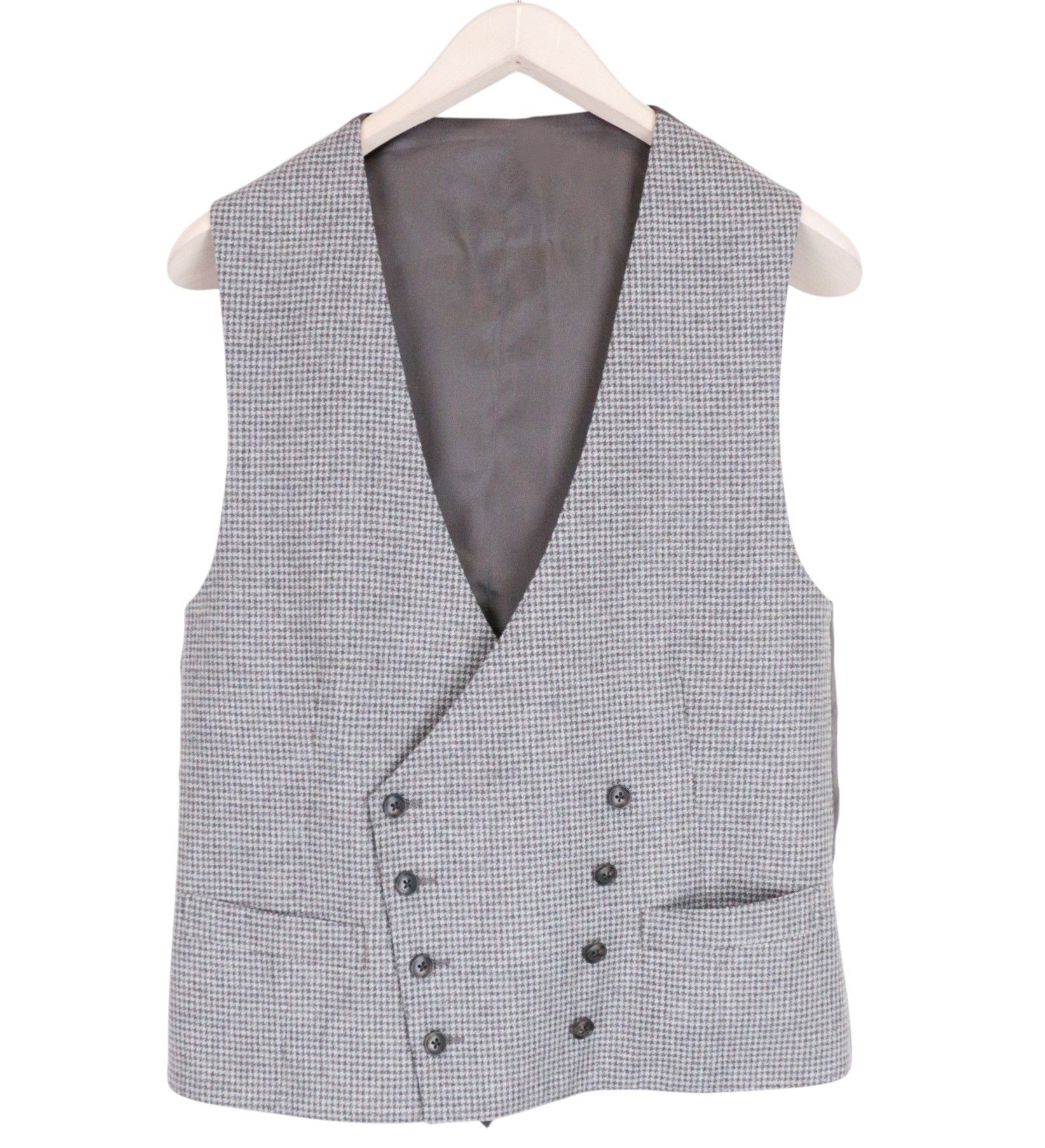 Suitsupply HAVANA UK328R Grey Wool Cashmere Suit 67233 Size 38R - 7 Thumbnail